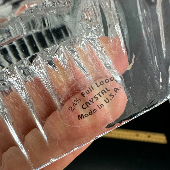 Vtg Avon Clear Glass Number 1 Shape Tabletop Picture Frame 24% Full Lead READ - Picture 12 of 12